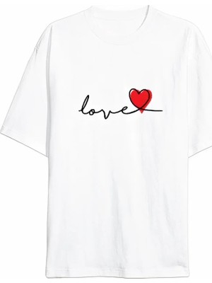 Beruflic 14 Şubat Tişört Sevgililer Günü Için Özel Tasarım Love Baskılı Tshirt