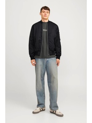 Beruflic Unisex Içi Astarlı Düz Bomber Ceket
