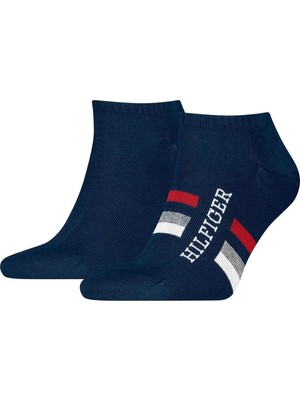 Tommy Hilfiger Tab Sock 2 Pack Navy Pamuklu Patik Bilek Çorap 2 Li Pkt Lacivert