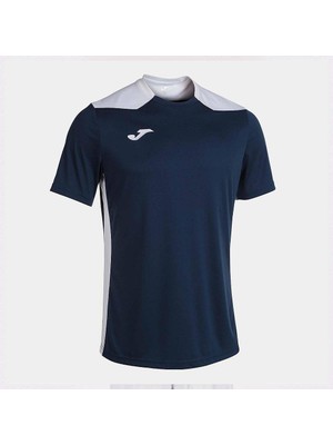 Joma Champıonshıp VI Short Sleeve T-Shırt Navy White