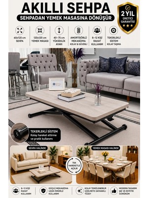 Sehpam Akıllı Home Üst Tabla Mdf Lizbon Oval Köşe Alt Ayak Siyah