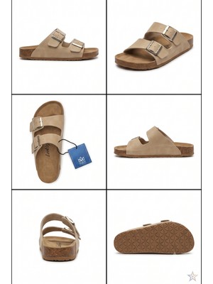 S962.001 Look Life Unisex Çift Tokalı Terlik