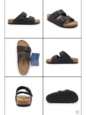 S962.001 Look Life Unisex Çift Tokalı Terlik