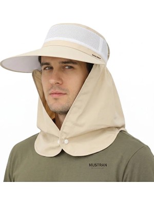 Mustran Güneş Korumalı Geniş Siperli Enseli Güneş Şapkası Fileli Outdoor Balıkçı Kamp Bahçe Unisex