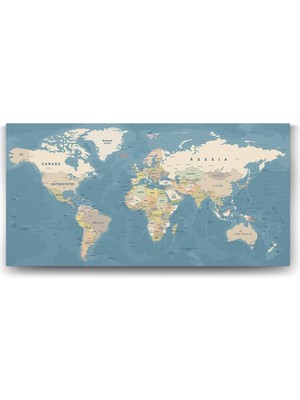 Tabloshop Dünya Haritası Panosu - 100X50CM