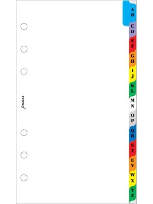 Filofax 131608 A-Z – Separatör, 2 Harfler Pro Tab, Renkli