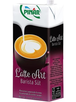 Pınar Latte Art Tam Yağlı Barista Süt 1 L