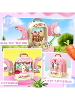 MEGA Pembe Çantalı Tavşan Oyun Seti