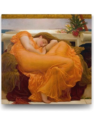 Frederic Leighton - Haziran Alevi Tablosu - 40X40CM