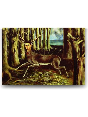Frida Kahlo - The Wounded Deer Tablosu - 75X50CM