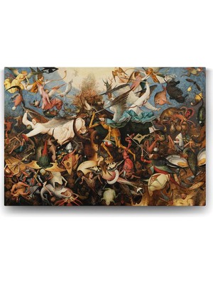 Brueghel - The Fall Of The Rebel Angels Tablosu - 45X30CM