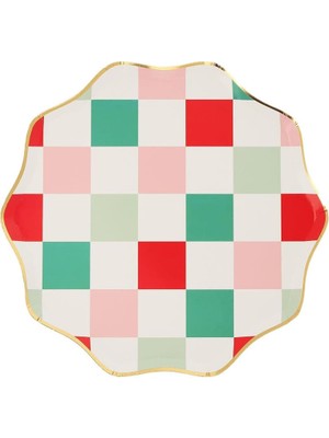 Check Dinner Plates - Tabaklar L 8'li