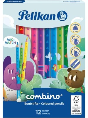 Pelikan Combino 12LI Jumbo Üçgen Kuru Boya