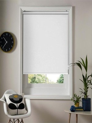 Beyazıt Tekstil Beyaz Blackout Stor Perde Alüminyum Kasa (Karartma Stor) Beyaz 200 x 200 BYZT130