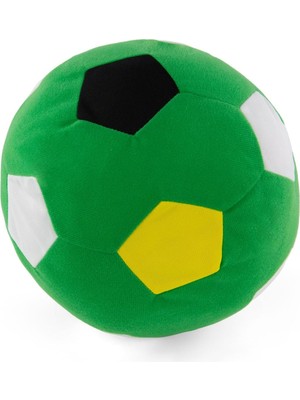 Kumaş Top Sparka Softball 20 cm Çap Futbol Topu Yeşil-Beyaz Yıkanabilir Yaş Sınırlaması Yokt