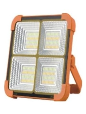 50W LED Projektör Beyaz -Sarı Işık 9000 Lümen Güneş Enerjili