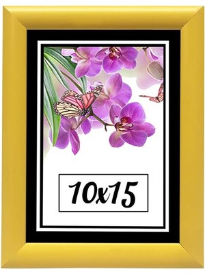 Hediyelik Çerçeve Dekorasyon Kişiye Özel Ev Home Ofis Resim Çerçevesi 10X15 Sarı 10X15-LAM22-