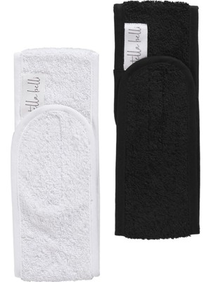 Stellabelli Saç Bandı / 2li Set / HAVLU%100 Pamuk / Ter Sporcu Makyaj Bandana, Cırt Bant Biyeli /