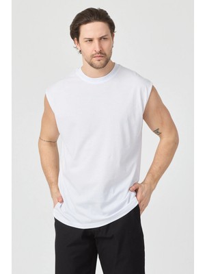 Urban Trend Store Urbantrendstore Unisex Erkek Kadın Pamuklu Antrenman Sporcu Atleti Oversize Kolsuz T-Shirt Atlet Sporcu, Basketbol, Fitness, Jogging Fitness Spor Atlet Trend Atlet Gym Atlet Rahat Kalıp Salaş Günlük Atlet