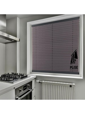 Plise Dekor Antrasit Gri Plise Perde (Vidalı) (50G x 100Y Cm)
