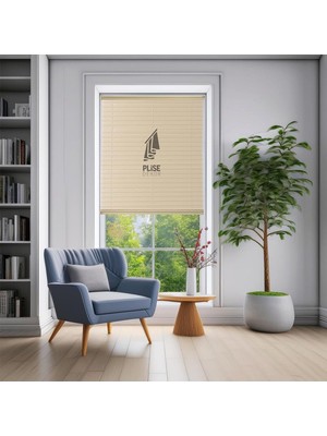 Plise Dekor Krem Plise Perde (Yapıştırmalı) (75G x 200Y Cm)