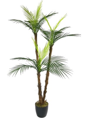 Nettenevime Yapay Ağaç Areka Palmiye 3katlı 3 Dal 18 Yaprak 130CM Salon Çiçeği Yapay Çiçek