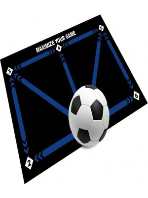 Carmine CARPET(3847) Futbol Eğitim Antrenman Kaymaz Taban Çocuk Oyun Halısı Lacivert 60 x 90