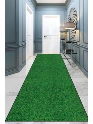 Viva Home Balkon Halısı Çim Halı Kaymaz Tabanlı 3D Çim Görünümlü Kesme Rulo Yolluk AR1351,