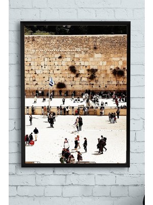 (PSTER9748) Ağlama Duvarı Kutsal Mekan Çerçeveli Tablo (50X70CM)