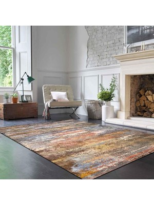 Lola Desenli Kadife Pamuk Tabanlı Yıkanabilen Kaydırmaz Antibakteriyel Salon Halısı 200X250