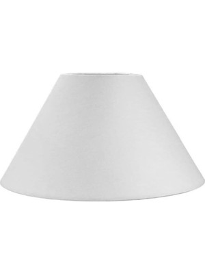 Konik Abajur Lambader Şapkası 22CMX40CM Yükseklik 22CM Beyaz