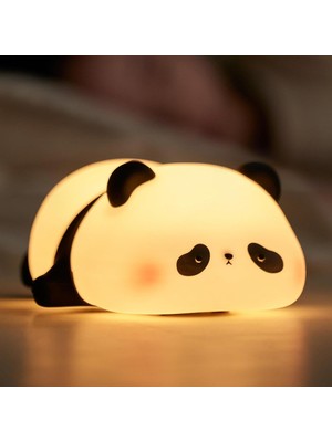 Saluoke Çocuk Gece Lambası, Panda Gece Lambası, 3 Işık Modu, Kısılabilir, Zamanlayıcılı,