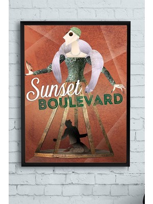(PSTER13459) Sunset Boulevard Film Afişi Çerçeveli Tablo 3 (40X50CM)