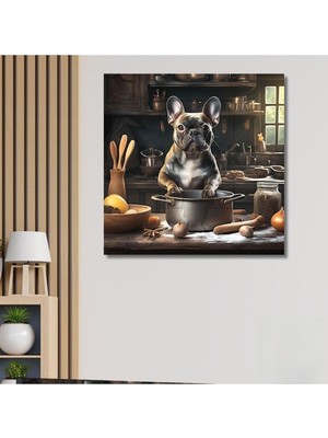 Bulldog Ailesi Tablosu - 120X40CM