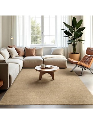 Sisal 02 Dokuma Halı / Makinede Yıkanabilir / Kaymaz Tabanlı / Bej / 100X80 cm / Model SSL0207
