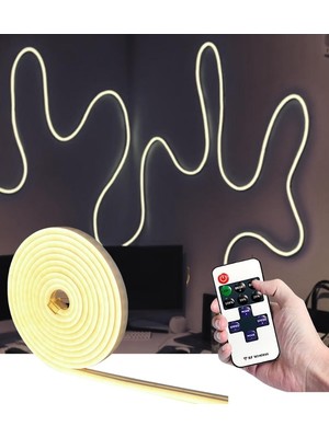 Dükkan 12V Trafolu Neon LED Işık Tak-Çalıştır Trafolu Neon Şerit LED Esnek Silikonlu Aydınl