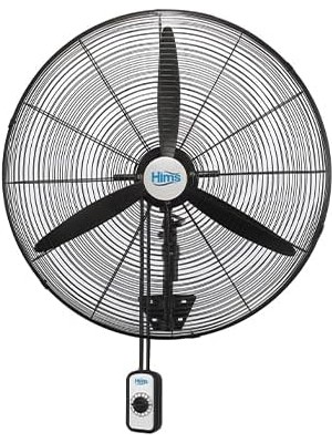 Hims HEF-DA650 190W 65 cm Siyah 3 Kanat Anahtarlı Sanayi Tipi Duvar Vantilatörü