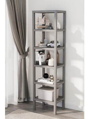 Mithra Life 6 Katlı Plastik Gri Banyo Mutfak Rafı MIT1046
