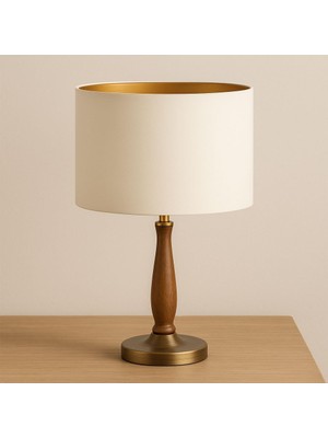 Levaillant Krem Abajur Şapka & Başlık - Içi Gold Kaplama, 30 cm Çap, 21 cm Yükseklik - Özel