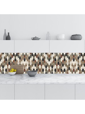 Tezgah Arası Folyo Kaplama Folyosu Altıgen Mozaik 60X100 cm