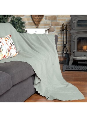 Latuda Home Mikrofiber Şönil Fitilli Minimalist Koltuk Örtüsü - 175X215 Cm, Çift Taraflı, Kay