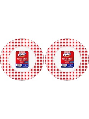 Piknik Kullan-At Karton Tabak 21 cm Büyük 10'lu 1495 2li Paket