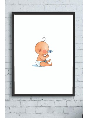 (PSTER10181) Küçük Bebek Çocuk Odası Çerçeveli Tablo (40X50CM)