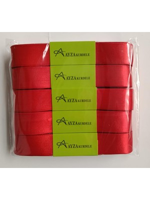 Ayza Kurdele - Kırmızı Saten Kurdele 4 cm 5X10 Metre (1 Paket)