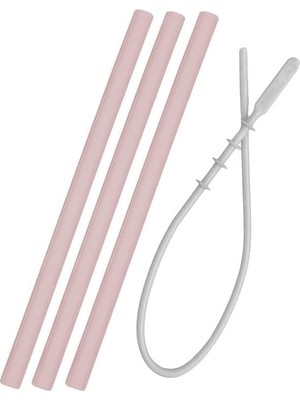 Oioi Hüp Silikon Pipet 3 Lü & Tem.fırçası - Pinky Pink