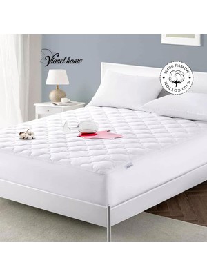 Vionel HOME%100 Pamuklu Kapitone Sıvı Geçirmez Yatak Koruyucu Alez Fitted Full Kenar 180X200 cm