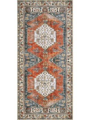 Cool Halı Private Vintage Mutfak Halısı Yolluk Leke Tutmaz Tezgah Önü Mutfak Paspası Yıkanabi