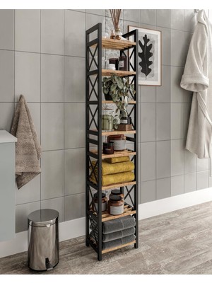 Dekoratif Banyo Rafı Organizer – Retro Tasarımlı Çok Amaçlı Düzenleyici Raf, Ahşap Çam Ra