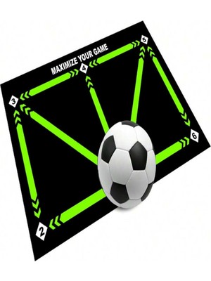 Carmine CARPET(3848) Futbol Eğitim Antrenman Kaymaz Taban Çocuk Oyun Halısı Yeşil 60 x 90