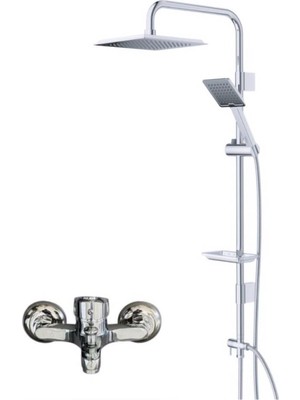 Armour Armatür Krom Banyo Bataryası ve Duş Seti Krom